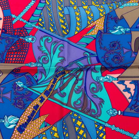 HERMES Black Silk Scarf - Picture 3 of 9